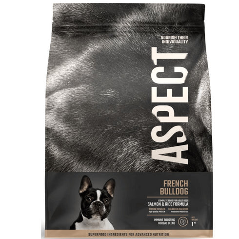 Hrana uscata pentru caini Aspect French Bulldog cu somon si orez 1kg
